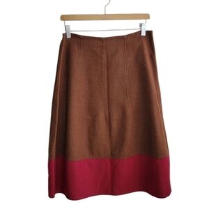 Y2K Cesar Arellanes | Brown & Magenta Colorblock Skirt Size Medium